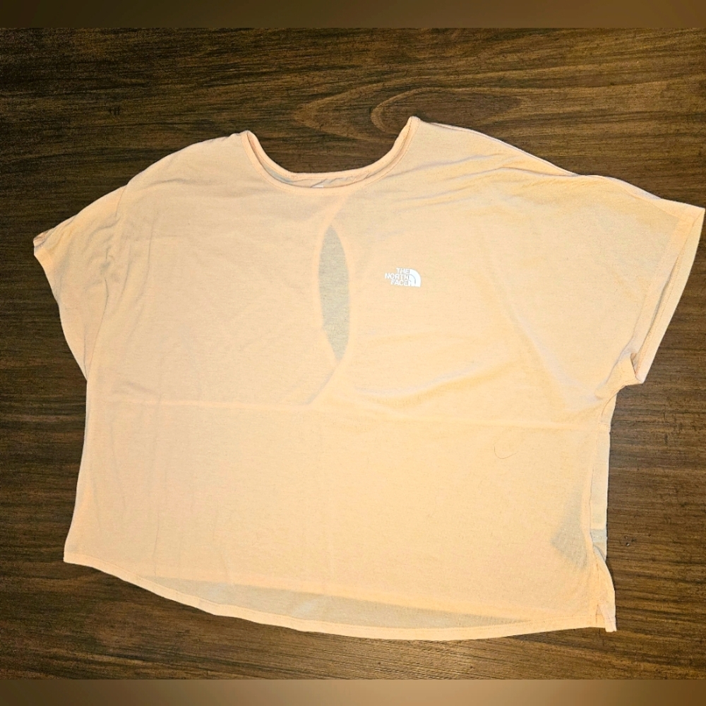 The North Face Womens Wander Crossback Short Sleeve Size 1XL Orange Workout Top